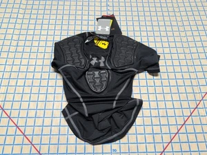 NWT Under Armour Gameday Armour Max Football Top Black 5 pads Youth Small ~4 - Picture 1 of 4