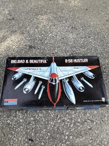 1989 Monogram 1/48 USAF Big Bad & Beautiful B-58 Hustler Model Airplane Open Box - Picture 1 of 13