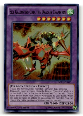 Sky Galloping Gaia the Dragon Champion MIL1-EN010 1st Edition Super Rare Millenn - Image 1 of 2