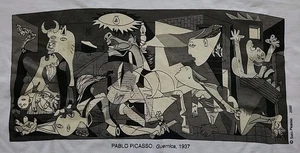 Vintage 2000 Pablo Picasso Guernica 1937 Kunst Grafik weißes T-Shirt Größe XL EUC - Bild 1 von 9