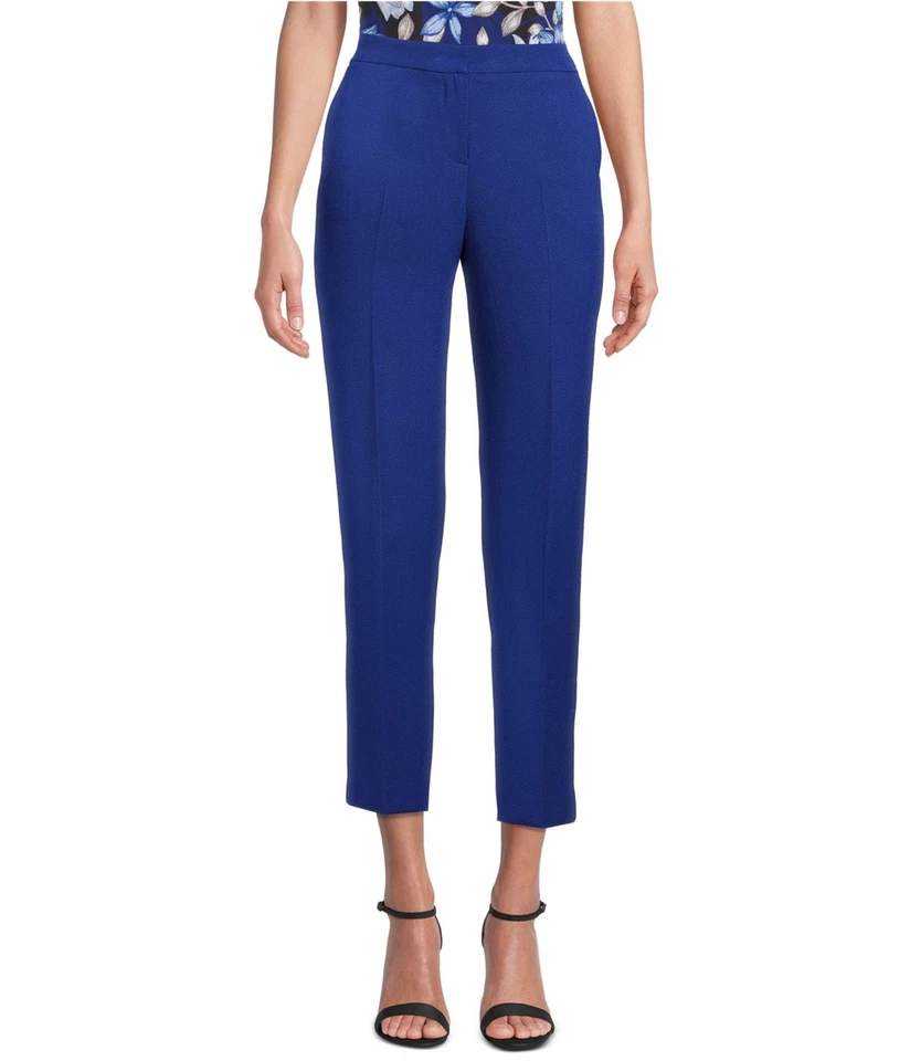 Pantalón casual liso Kasper para mujer, azul, pequeño, 10P Foto 1 de 1