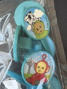 Rare (6) 1990s Teletubbies Birthday Cake Topper Cupcake Picks NOS New - Picture 1 of 3
