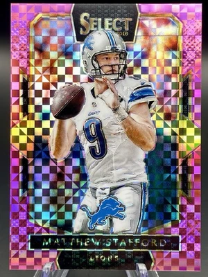 2016 Matthew Stafford Panini Select Pink Prizm 13/15 Detroit Lions #254 - Image 1 of 2