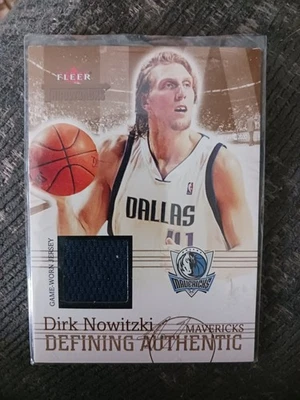 2004-05 Fleer Dirk Nowitzki Defining Authentic Game Worn Jersey DA-DN - Image 1 of 2