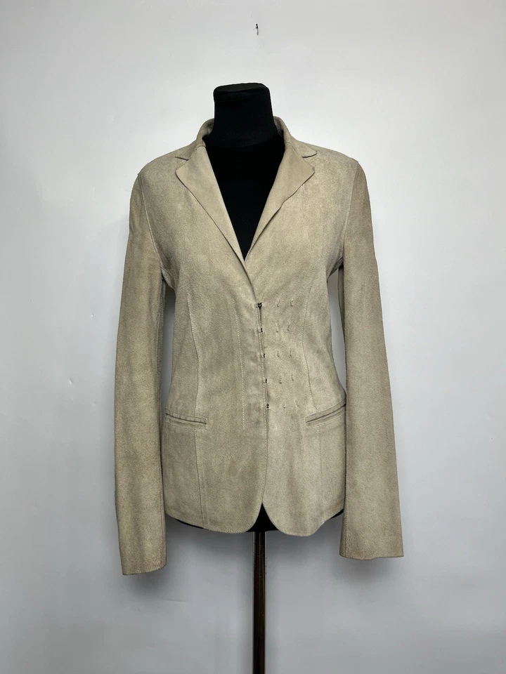 Женская кожаная замшевая блейзерная куртка Gucci Tom Ford Era Biege размер 38 - Изображение 1 из 4