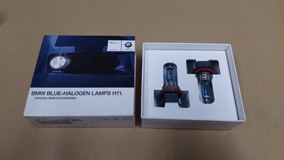 BMW blue halogen bulbs (2) H11 63112352235 genuine @ NEW - Image 1 of 2
