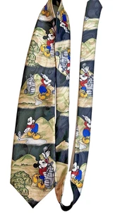 Mickey Mouse Golfing Tie By Mickey Unlimited 100% Polyester Multicolor Graphic - Picture 1 of 5