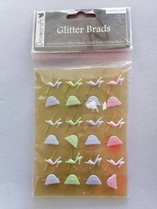 Glitter Brads (24), Glamour, Embellishments, Cardmaking/Scrapbooking - Dovecraft - Picture 1 of 2