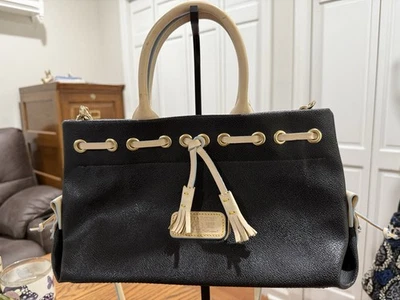 Bolso de Mano Dooney & Bourke Borla Cuero Guijarro Negro Bolso de Hombro Foto 1 de 4