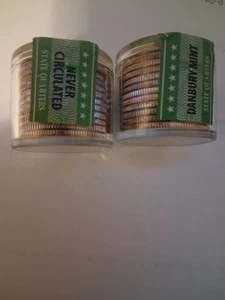 Roll of 12 Uncirculated State Quarters various Danbury Mint Set Of Rolls As Pict - Picture 1 of 3