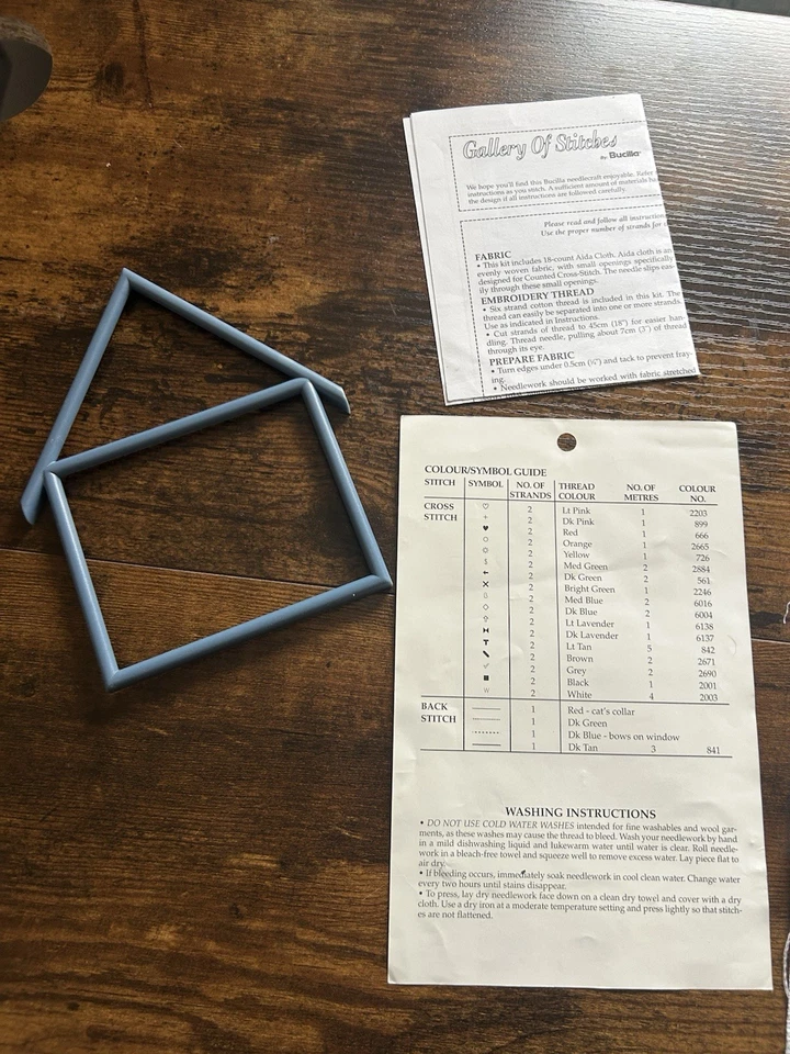 Cross Stitch Cottage Making Kit Crafting Sewing Tapestry Complete Kit Started - Image 1 of 4