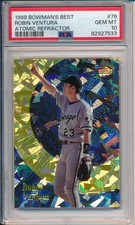 1998 Bowman's Best #76 Robin Ventura Atomic Refractors #/100 PSA 10