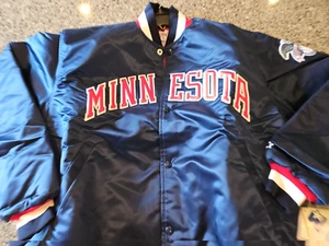 Starter Diamond Collection Minnesota Twins Satin Jacket Coat Large MLB Vintage - Picture 1 of 14