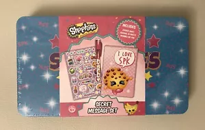 Shopkins Set Messaggi Segreti Astuccio di Latta con Adesivi Diario e Penna Inchiostro Invisibile - Foto 1 di 2