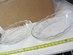 Waterford Marquis Kristallglas Schalen Finley Oval Große Schale 14x9x3 Menge 2 - Bild 1 von 9