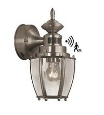 UPC 886587000059 product image for Portfolio Outdoor Motion Activated Brushed Nickel Wall Lantern 11.75