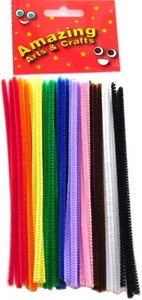 Limpiadores de tuberías tallos de oruga 150 mm x 4 mm surtidos de colores 50 piezas - Imagen 1 de 2