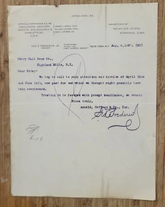 1907 Letterhead New York City Arnold & Hoffman Indigo Dye Stuffs Importer - Picture 1 of 1