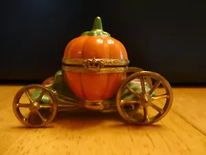 Limoge France Cinderella Magic Pumpkin Coach Trinket Box Excellent Condition - Picture 1 of 10