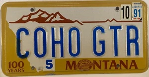 Vanity COHO SALMON GETTER license plate Sea Fish Silver Blue Jack Fishing Angler - Picture 1 of 7