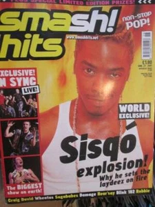 Smash Hits June 27, 2001 Magazine-Sisqo/'N Sync/Sugababes/Blink 182/Robbie Willi - Picture 1 of 12