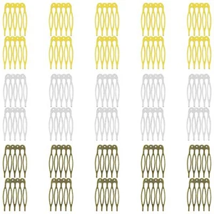 30 Pieces Metal Wire Hair Accessories: 39x27mm 5-Tooth Twist Combs, Side Comb... - Picture 1 of 7