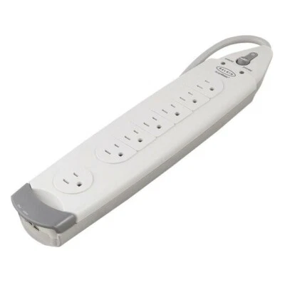 Belkin - F9H710-12 - 7 Outlet Power Strip Surge Protector 1060 J - 12ft - White - Image 1 of 4