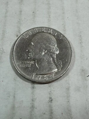 RARE 1967 Quarter - No Mint Mark - Rare - Image 1 of 4