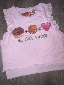 So Nikki girls m 5 pink donut tank top shirt guc - Picture 1 of 7