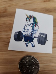 🏋️Fitness Sticker Weight lifting Sticker Gym Exercise Unicorn  Body Building🏋️