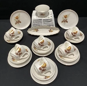 Kernewek Pottery Daisy Tea Set and Dish 20 Pieces - Picture 1 of 9