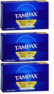 Tampax Flushable Regular 10 Counts X 3 Packs - Picture 1 of 1