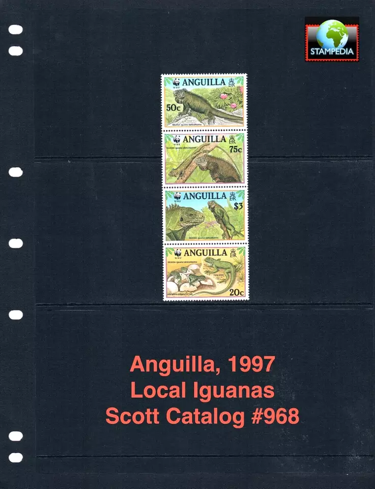 Valor Scott de $10,00 - 1997 Anguila Iguanas Caribbean Ligards CV MNH NH UMM Foto 1 de 4