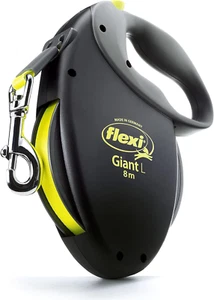Flexi® Giant L Gurt 8 M Schwarz, Neon-Gelber Gurt, Roll-Leine Für Sehr Große Und - Bild 1 von 12