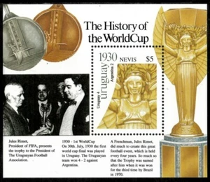 Nevis 2001 - World Cup Soccer - Souvenir Stamp Sheet - Scott #1285 - MNH - Bild 1 von 1