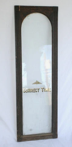 Antique CORRECT TIME Arched Window Wood Door. Victorian Hand Crafted UNIQUE Cover