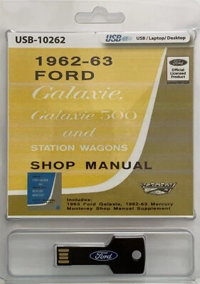 1962-63 Ford Galaxie and Mercury Monterey Shop Manual (USB) - Imagem 1 de 4