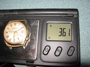 Solid 14k Gold Bulova Accutron Mans Wristwatch Asymmetrical - Picture 1 of 6