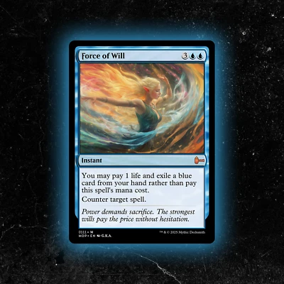 Force of Will - Custom Magic: The Gathering Card - High-Quality - Image 1 of 4