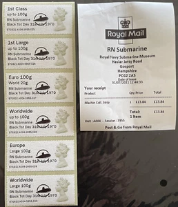 RN SUBMARINE  'BLACK DOT DAY 31ST JULY 1970' COLLECTOR / FIRST STRIPS - Picture 1 of 8