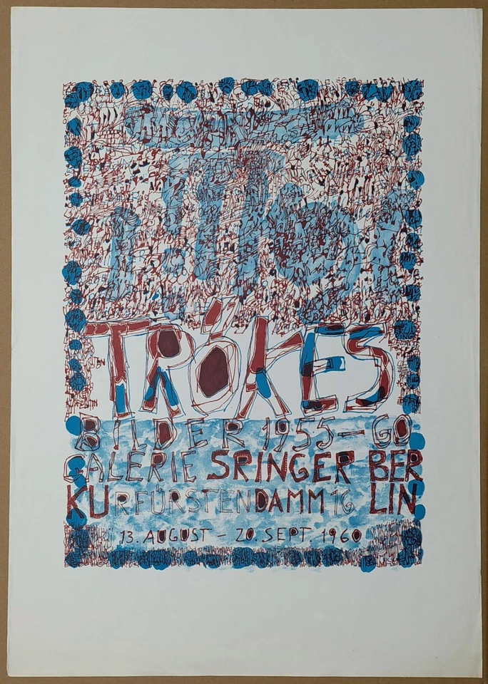 Heinz Trökes (1888-1967) Ausstellungsplakat TRÖKES Galerie Springer Berlin 1960 - Bild 1 von 1