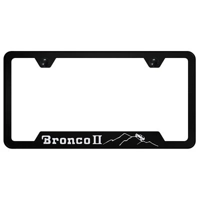 Ford Bronco II Mountain Laser Etched Logo Cut-Out License Plate Frame - Image 1 of 3