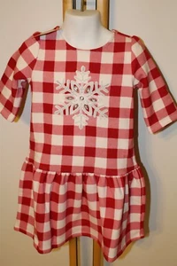 Gymboree North Pole Party Girls Size 3T Snowflake Dress Plaid NWT NEW Fleece - Picture 1 of 3