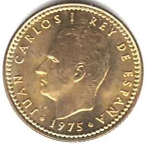1980 SPAIN ONE PESETA ~ BU . stk 19 - Picture 1 of 4
