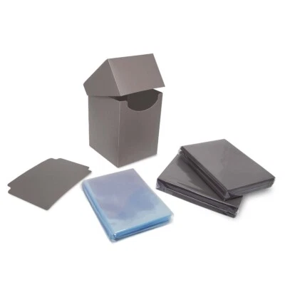 Caja de baraja combinada de cartas BCW 100 protectores + fundas interiores 64x89 mm paquete sin ácido gris Foto 1 de 4