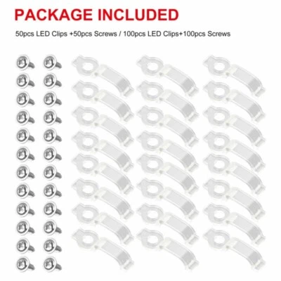 Mounting Brackets Clips 50/100pcs Waterproof For 3014 3528 For LED Strip - Image 1 of 4