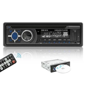 1 Din Car Stereo Radio CD DVD Player Bluetooth FM/RDS/AM Radio MP3 Head Unit LCD - Picture 1 of 13