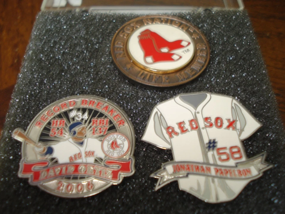 3-Boston Red Sox Pins LTD 300 of each pin - Image 1 of 1