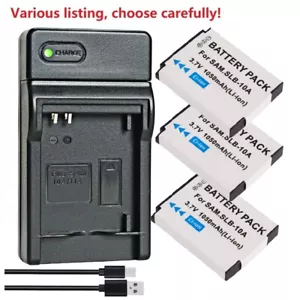 Battery or Charger for Samsung SLB-10A PL70 SL102 SL202 ST1000 TL9 WB150F Camera - Picture 1 of 50