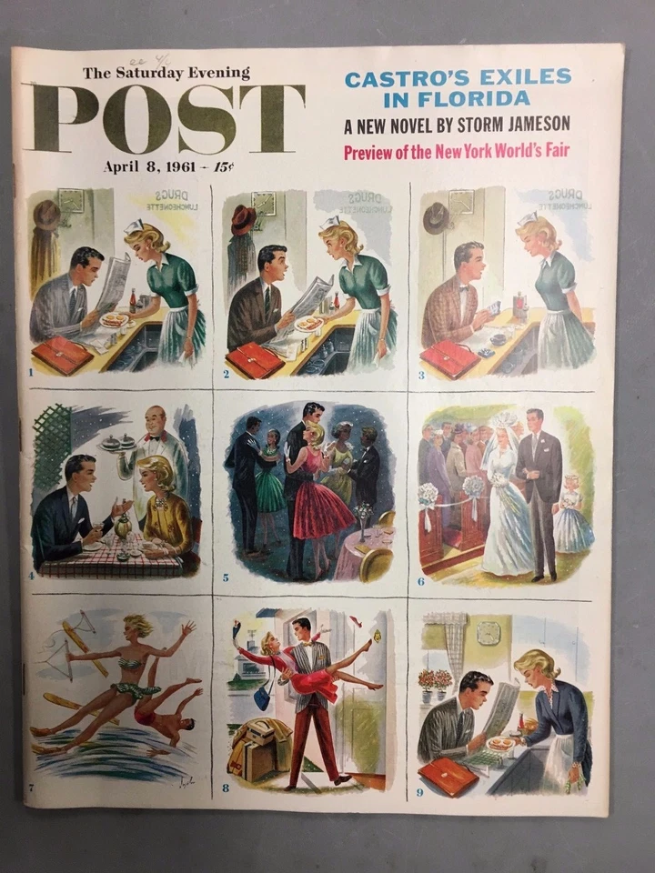 THE SATURDAY EVENING POST APRIL 8, 1961 CASTRO'S EXILES IN FLORIDA  - Image 1 of 1